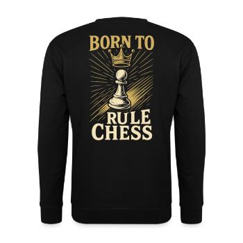 Born To Rule Joueur d’échecs Chess Club Fun - Sweat-shirt Unisexe - noir - Dos - Alina (178cm)