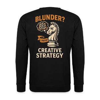 Schnitzer? Ich Bevorzuge Kreatives - Unisex Pullover - Schwarz - Hinten - Alina (178cm)