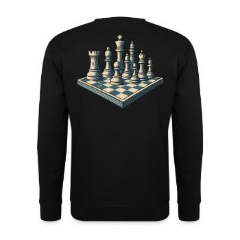 Chess Player Board Game Men Women - Unisex Sweatshirt - black - Back - Alina (178cm)