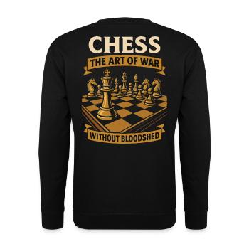 Échecs L’art de la guerre sans effusion de sang - Sweat-shirt Unisexe - noir - Dos - Alina (178cm)