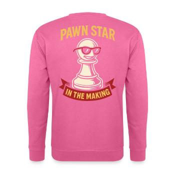 Bauernstar Im Entstehen Schachspieler - Unisex Pullover - Pink - Hinten