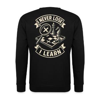 Chess Club Drôle de joueur d’échecs Je perds - Sweat-shirt Unisexe - noir - Dos - Alina (178cm)