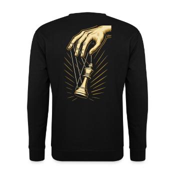 Chess player, puppet king, chess enthusiast - Unisex Sweatshirt - black - Back - Michal (187cm)