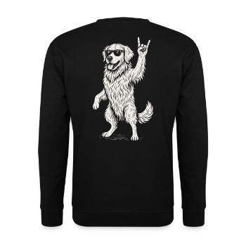 Drôle de chien Rock Musique Heavy Metal Labrador - Sweat-shirt Unisexe - noir - Dos - Michal (187cm)