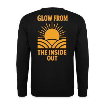 Glow From The Inside Out Mindfulness Affirmation - Unisex Sweatshirt - black - Back - Alina (178cm)