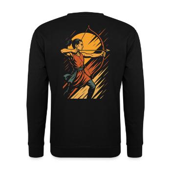 Tir à l’arc Cible Archer Warrior - Sweat-shirt Unisexe - noir - Dos - Alina (178cm)