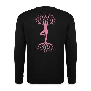 Affirmation de la pleine conscience Résilience émotionnelle Yoga - Sweat-shirt Unisexe - noir - Dos - Alina (178cm)