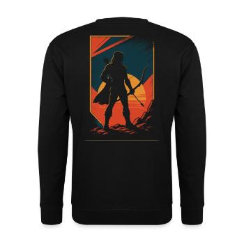 Archery Archer Sunset - Unisex Sweatshirt - black - Back - Alina (178cm)