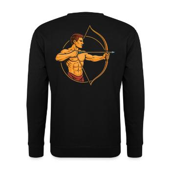 Bogenschießen Bogen Ziel pfeil Archer Design - Unisex Pullover - Schwarz - Hinten - Alina (178cm)
