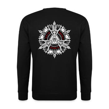 the only good soundsystem is a big soundsystem - Unisex Pullover - Schwarz - Hinten - Alina (178cm)