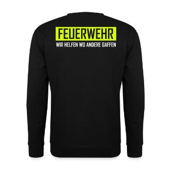 Les pompiers aident d'autres gaffes - Sweat-shirt Unisexe - noir - Dos - Alina (178cm)