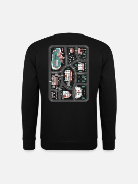 Spielmatte auf Rücken Massage Shirt Vater Mutter - Unisex Pullover - Schwarz
