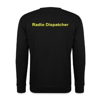 Radio Dispatcher - Unisex Pullover - Schwarz - Hinten - Michal (187cm)
