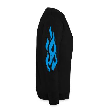 flammen - Unisex Pullover - Schwarz - Rechts - Alina (178cm)