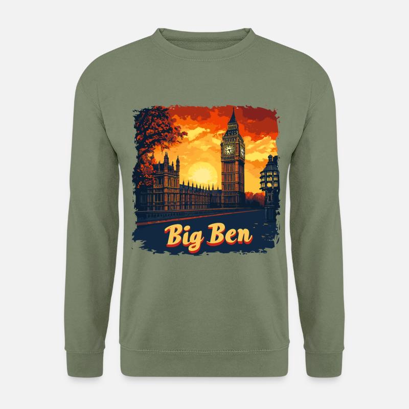 Panoramic view of Big Ben - Unisex Sweatshirt - army green