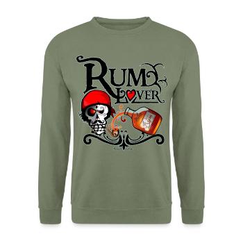 Rum lover - Unisex Sweatshirt - army green - Front - Alina (178cm) & Michal (187cm)