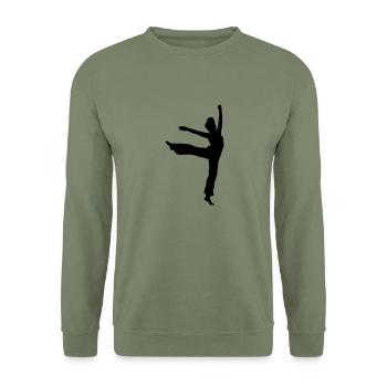 dance - Unisex Sweatshirt - army green - Front - Alina (178cm) & Michal (187cm)