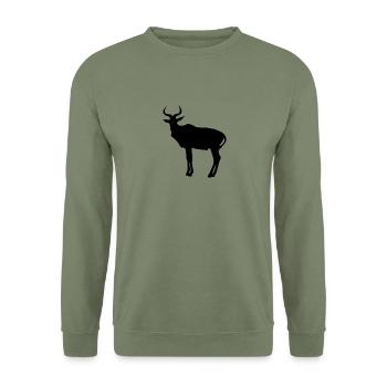 antelope - Unisex Sweatshirt - army green - Front - Alina (178cm) & Michal (187cm)