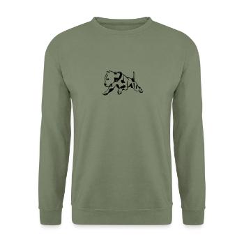 Pit Bull - Unisex Sweatshirt - army green - Front - Alina (178cm) & Michal (187cm)