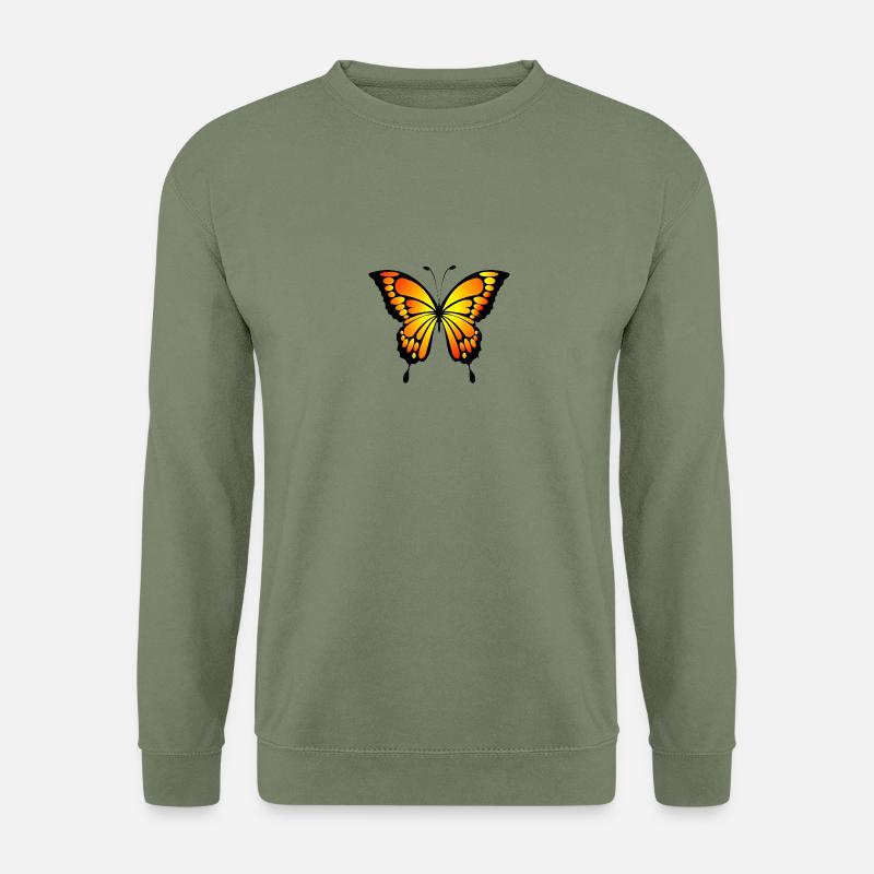 papillon - Sweat-shirt Unisexe - vert militaire