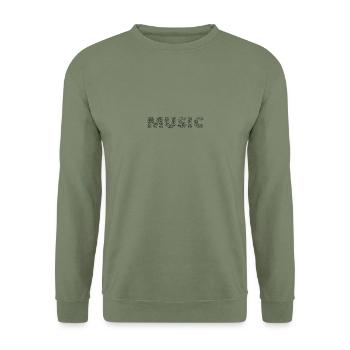 Music - Unisex Pullover - Armeegrün - Vorne - Alina (178cm) & Michal (187cm)