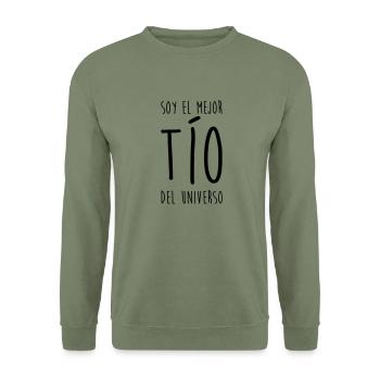 Tía Tío Sobrino Sobrina Bebé Sobrino Nacimiento - Unisex Pullover - Armeegrün - Vorne - Alina (178cm) & Michal (187cm)