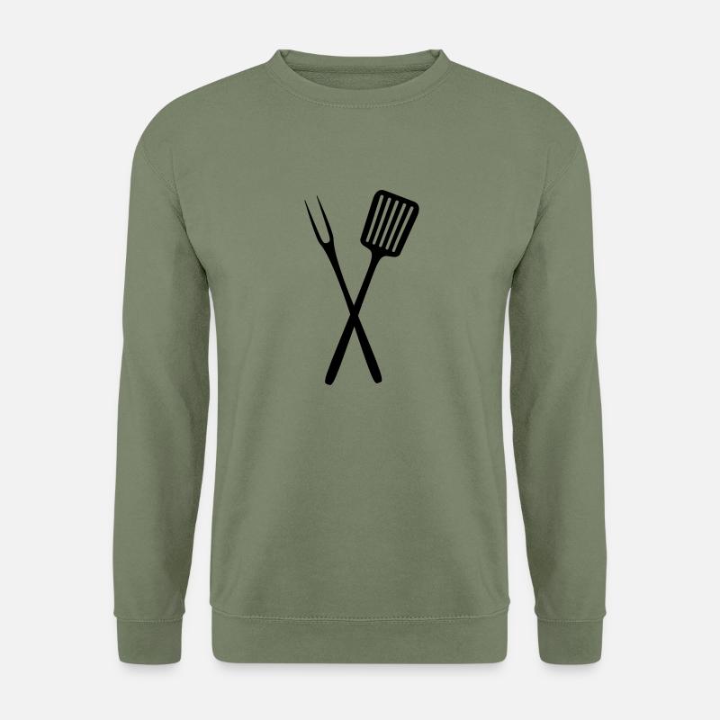 Grillbesteck - Unisex Pullover - Armeegrün