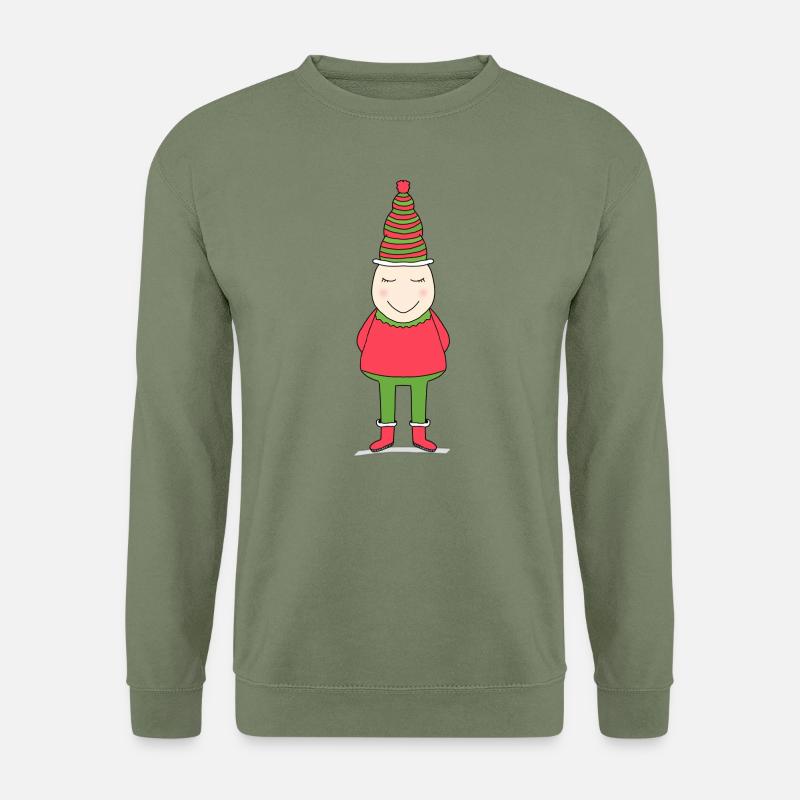 wichtel stehend - Unisex Pullover - Armeegrün