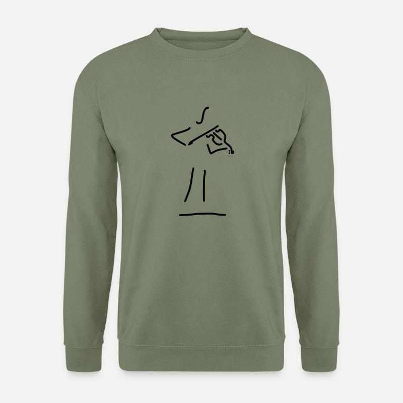 geigerin mit violine - Unisex Pullover - Armeegrün