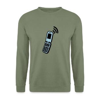 Handy - Unisex Pullover - Armeegrün - Vorne - Alina (178cm) & Michal (187cm)