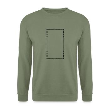 FRAME - Unisex Sweatshirt - army green - Front - Alina (178cm) & Michal (187cm)