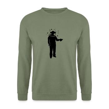 Imker - Unisex Pullover - Armeegrün - Vorne - Alina (178cm) & Michal (187cm)