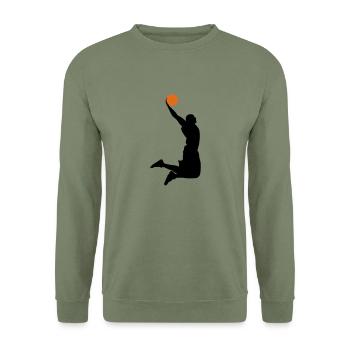 super dunk - Unisex Sweatshirt - army green - Front - Alina (178cm) & Michal (187cm)