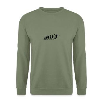 Handball Evolution - Unisex Pullover - Armeegrün - Vorne - Alina (178cm) & Michal (187cm)