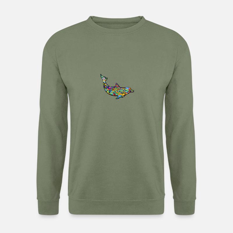 Dolphin - Delfin - Unisex Pullover - Armeegrün