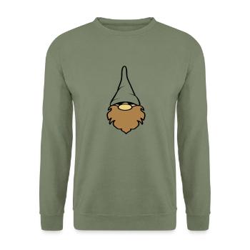 Nain bart drôle drôle stocking Cap - Sweat-shirt Unisexe - vert militaire - Devant - Alina (178cm) & Michal (187cm)