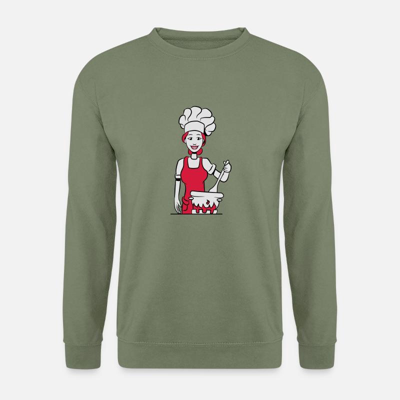 kochen köchin - Unisex Pullover - Armeegrün