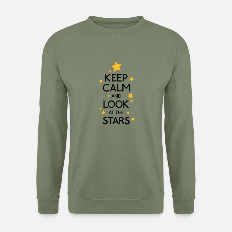 Keep Calm Stars - Unisex Pullover - Armeegrün