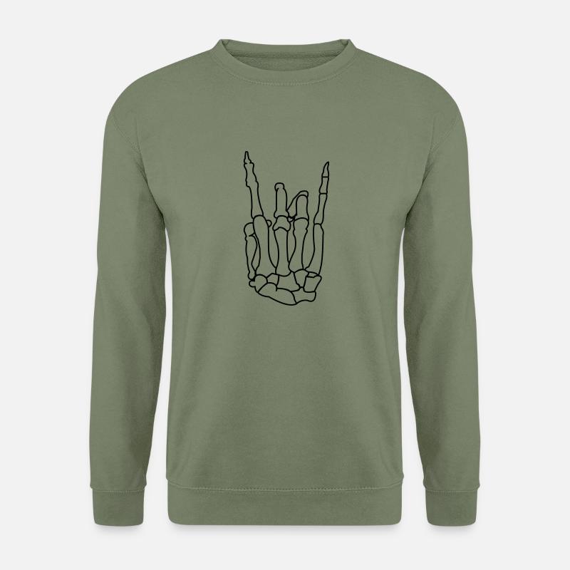 skull_hand_01 - Unisex Pullover - Armeegrün