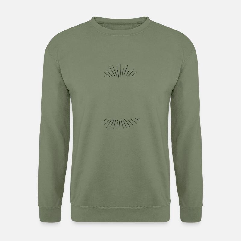 helle Strahlen - Unisex Pullover - Armeegrün