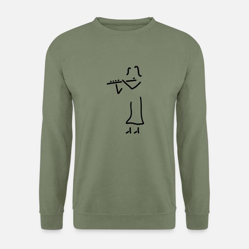 querflöte - Unisex Pullover - Armeegrün