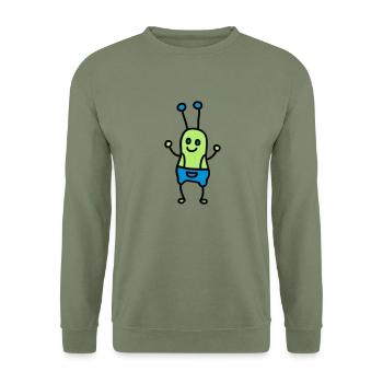 Sweet Insect / Alien 3 - Unisex Sweatshirt - army green - Front - Alina (178cm) & Michal (187cm)