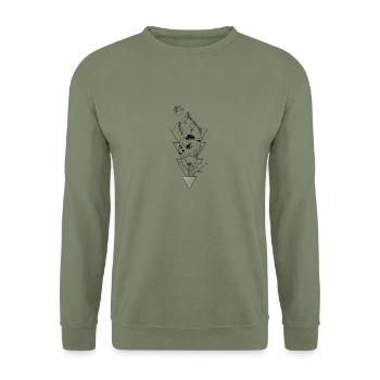 Trio nature - Unisex Sweatshirt - army green - Front - Alina (178cm) & Michal (187cm)
