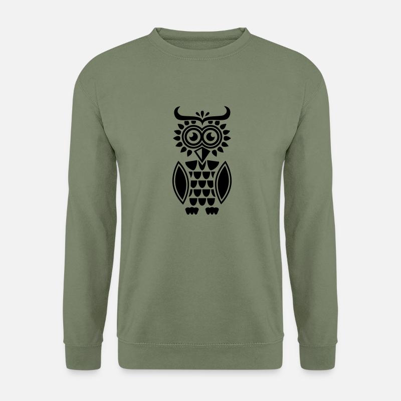 Eule - Unisex Pullover - Armeegrün