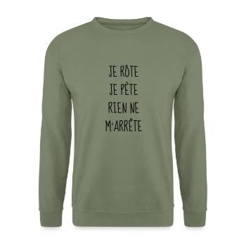 Bébé - Naissance - Grossesse - Papa - Maman - Baby - Sweat-shirt Unisexe - vert militaire - Devant - Alina (178cm) & Michal (187cm)
