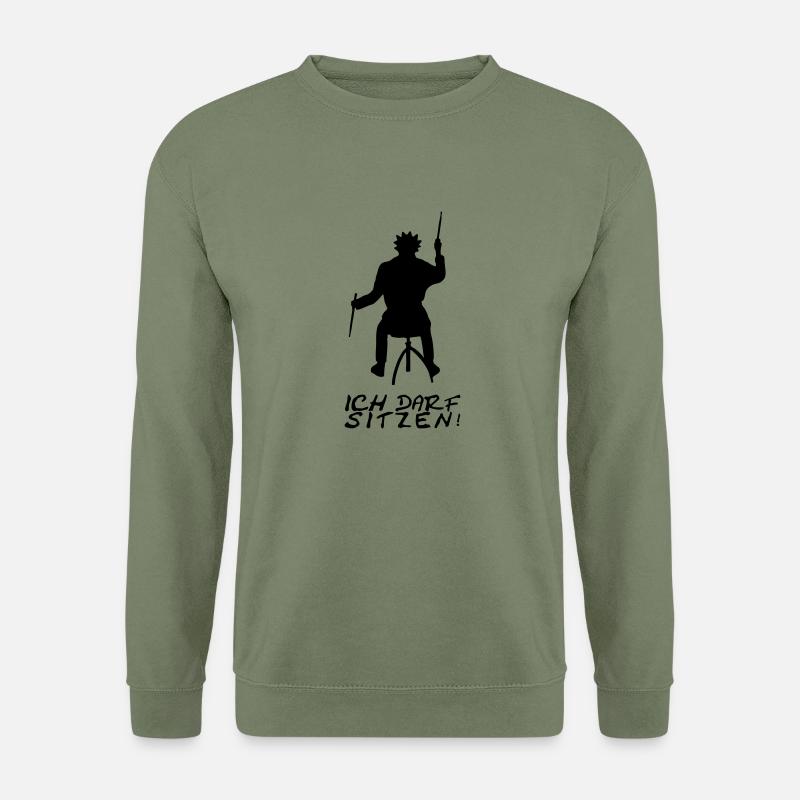 ICH DARF SITZEN - Unisex Pullover - Armeegrün