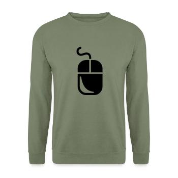 Ordinateur - Sweat-shirt Unisexe - vert militaire - Devant - Alina (178cm) & Michal (187cm)