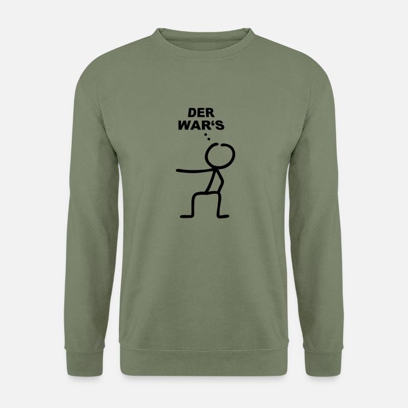 Strichmännchen Der wars - Unisex Pullover - Armeegrün