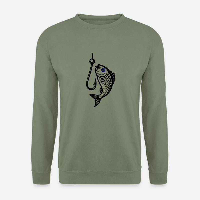 Fish Hook Fish Icon - Unisex Sweatshirt - army green