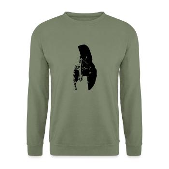 rome romains Gladiator barre - Sweat-shirt Unisexe - vert militaire - Devant - Alina (178cm) & Michal (187cm)